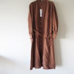 2018AW Veritecoeur / ヴェリテクール VC-1782 ハイカウントリネンワンピース BROWN