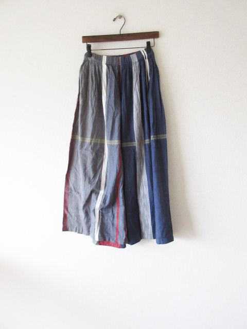 tamaki niime / タマキニイメ cotton only one wide pants SHORT NAVY