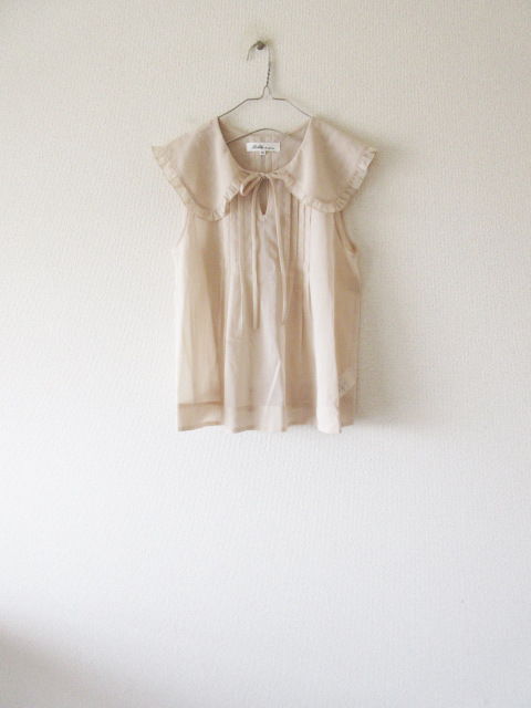 2021SS Bilitis dix-sept ans / ビリティスディセッタン 2911-846 Organdy Tops 36 BEIGE