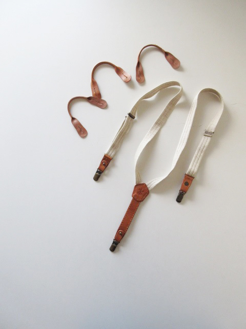 ARTS&SCIENCE / アーツ＆サイエンス cow leather Suspender BROWN×NATURAL