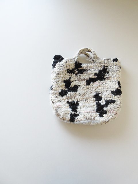 2020AW DANIELA GREGIS / ダニエラグレジス BORSA CROCHET BAG RAMO F WHITE BLACK MIX