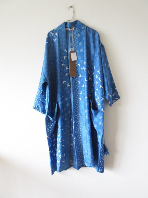 TOWAVASE / トワヴァーズ 19-0038S sarasa silk robe BLUE