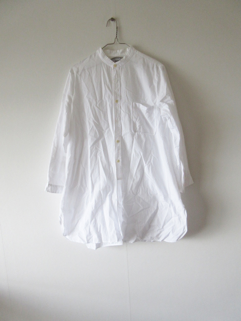 2020 YAECA / ヤエカ 90106 スタンドカラーロングボタンシャツ M WHITE