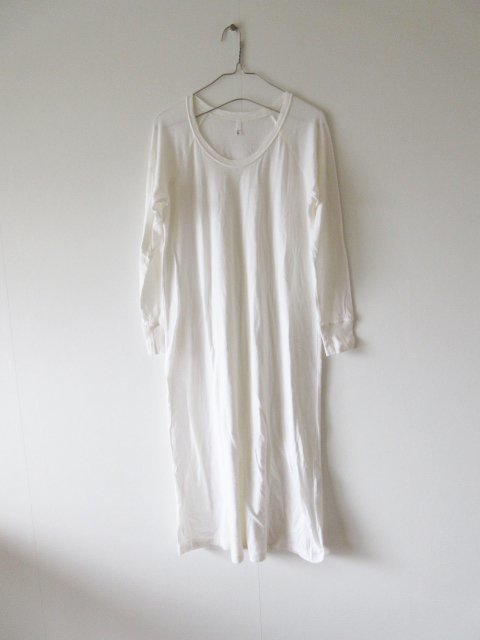 humoresque / ユーモレスク EA1101 コットンシルク ラグランスリーブカットソーワンピース OFF WHITE